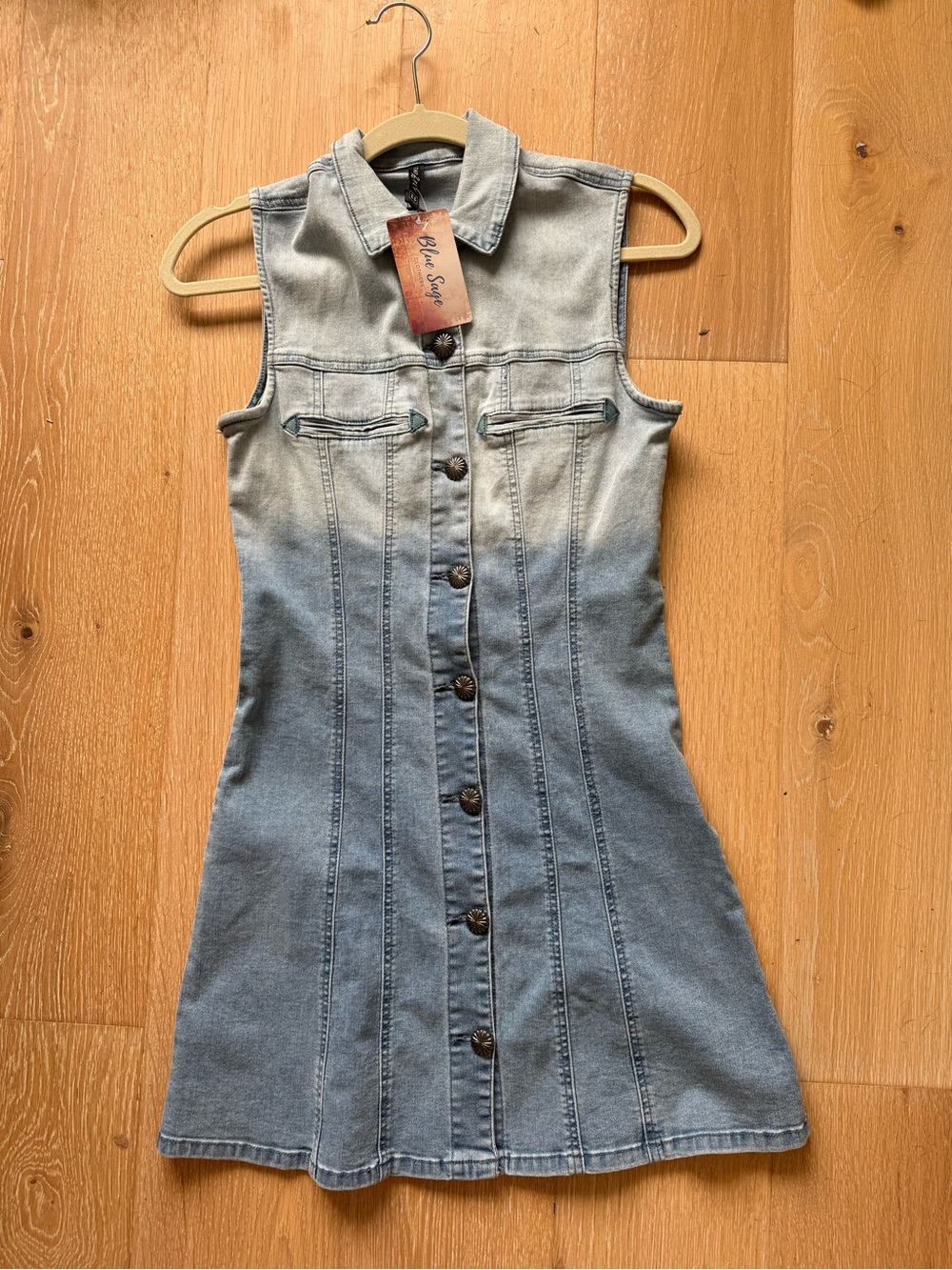 Denim button dress NWT